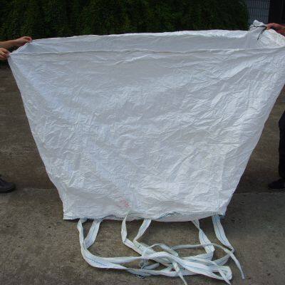 manufacture factory 1000kg baffle bulk bag white color 1-2ton pp big bag jumbo bag