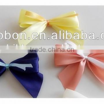 Lovely Mini gift satin ribbon bow tie with gold twist for wrapping