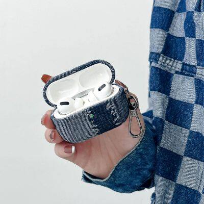 Hot Sale Earphone Case for Airpods Pro2 Cloth Pattern for Airpods3/2 Protective Case Denim Montage Earphone Cover