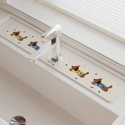 Sheenyoo Custom Printing Diatomite Stone Faucet Absorbent Mat ODM ODM factory