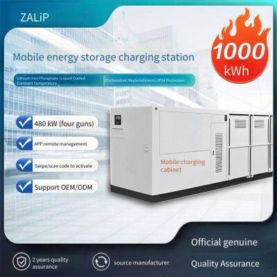Zalip 1000-degree Electricity 480kw Mobile Energy Storage Charging Station, dc Fast Charging, Photovoltaic Charging Pile, Three-phase Photovoltaic Energy Storage