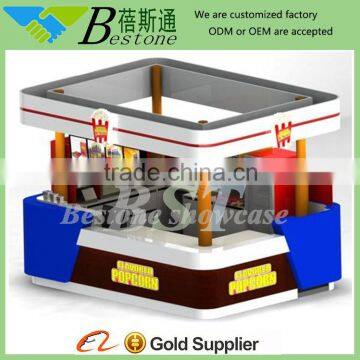 Modern fire proofed MDF mall popcorn kiosk