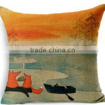 Fox Printed High Quality Canvas Pillow Covers Wholesale photo-6