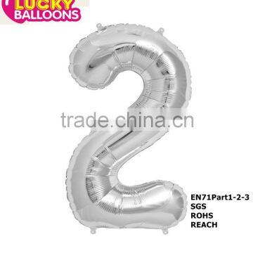 34 inch slim party supplies decorational helium number balloon