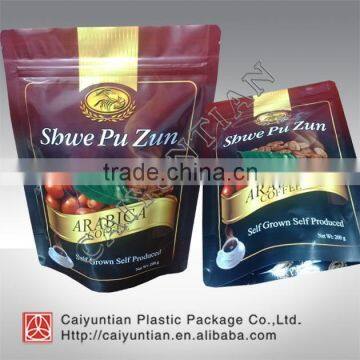 Aluminum Coffee Bag With Logo Printing Four/eight Side-gusset Sealing With Valve photo-3