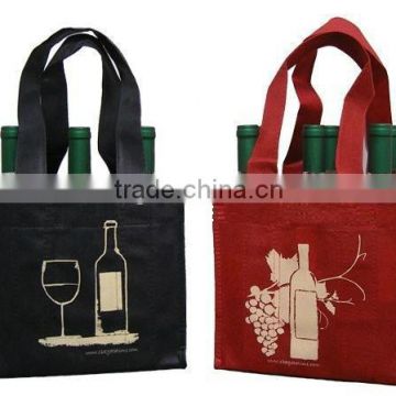 6 pack non woven wine bag