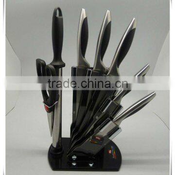 8pcs stainless steel solid handle good quality kitchen knife