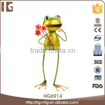 New Design Frog Garden Decor Metal Wire Craft