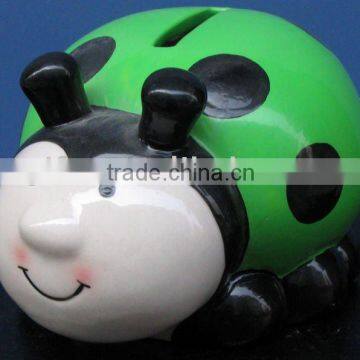 ceramic saving bank insect shaped coin box