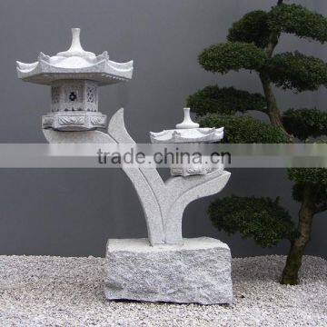 New Product Japanese Style Outdoor Stone Finish Pagoda Lantern