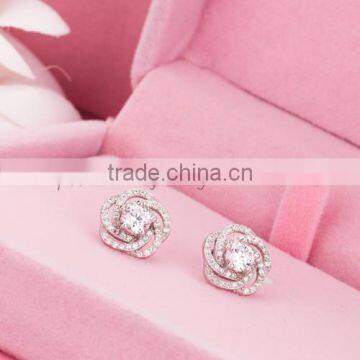 cheap newest design sterling silver diamond earrings for 2015