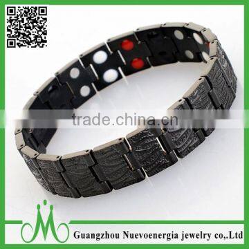 Wholesale black hot sale Double Row Magnetic Bracelet