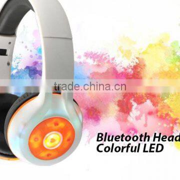 LED Wireless Bluetooth Headphones Headsets with LED light Glow in dark Earphone