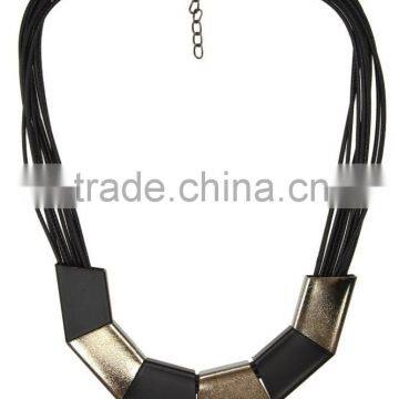 Multi Tone Metal Strand/String Necklace