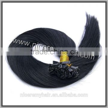 top quality 100% human virgin keratin hair flat tip hair extension