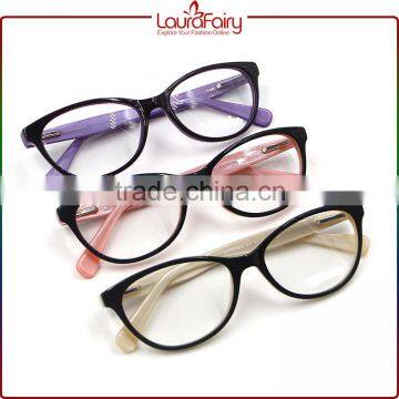 Laura Fairy Hot Sell Cheap Unisex Transparent Two Tone Acetate Optical Frames photo-6