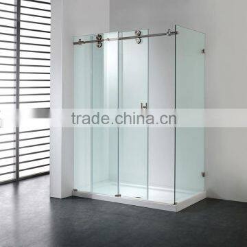 Framelsss tempered glass shower door Bathroom shower system