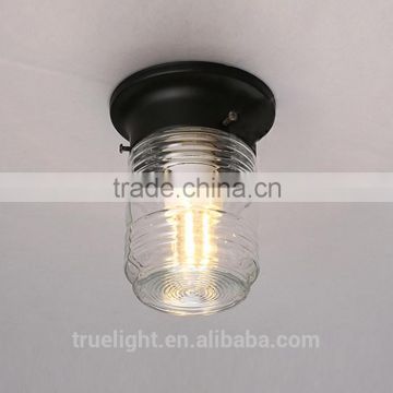 clear glass ceiling lamp with material iron for corridor