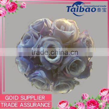 Wholesale wedding and indoor or outdoor decorative artificial blue flower ball