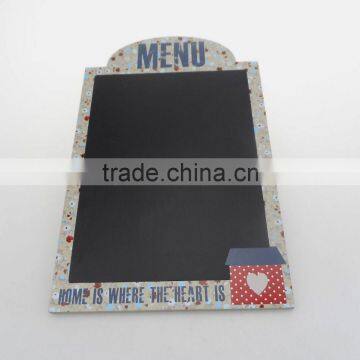 creative hang colorful rectangle wood chalk board with hook/ MDF blackboard