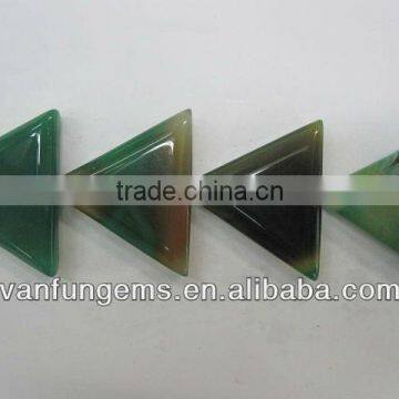 Dyed Green Agate triangle