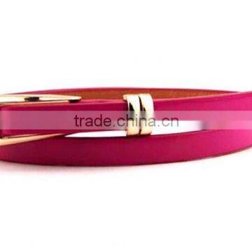 Fashion Women Lady Girl Skinny Waist Belt Thin Leather Narrow Waistband photo-2