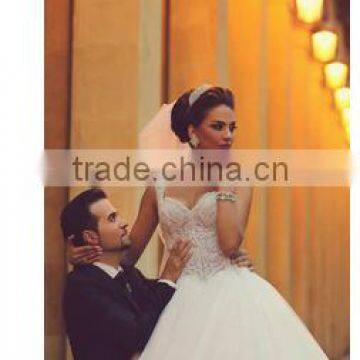 Beautiful Sweetheart Appliqued Wedding Dresses photo-2