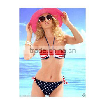 Ladies Sexy UK Flat Women Push Up Triangle Bikini Set