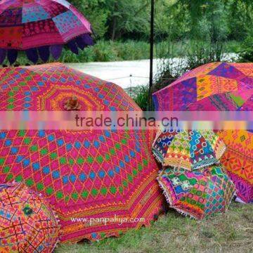 Indian parasols-Checkout our stunning collection of cotton Handheld Indian Parasols and Large and small Garden Indian Parasols