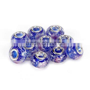 Hot Selling Murano Lampwork 10 pcs Sapphire Color Style #2 Glass Beads Loose Beads