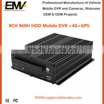 New 8 Ch 960H HDD Mobile DVR with 4G GPS G-Sensor