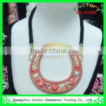 U Shape Elegant Bead Necklace Part Jewelry