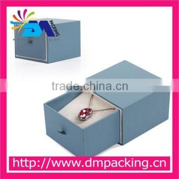 Jewellery blue Paper Packaging Necklace display Jewelry Box