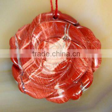 Hot seller high quality red jasper rose flower jewelry