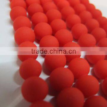 10mm round neon color beads in bulk,Glass Beads YZ044