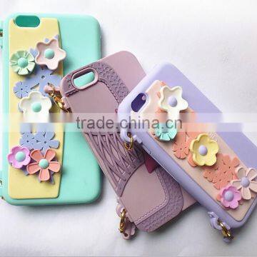 hot sale factory supply chain handbag silicone phone case