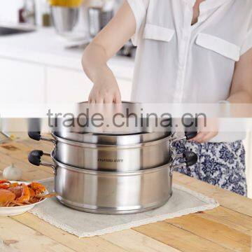 Thick Bottom Nonstick 2layer Stainless Steel Food Steamer Pots photo-5