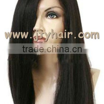 Hot Selling Fashional 18" #1B Silky Straight, Baby hair in front, Soft Chinese hair lace front wig