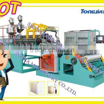 Plastic stretch film machine