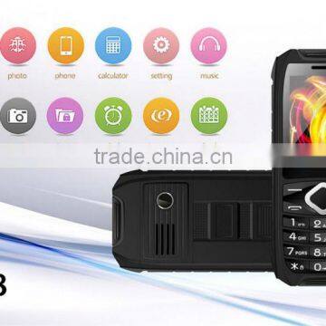 low price 2.4 inch 2350 mAh big battery water proof mobile phone