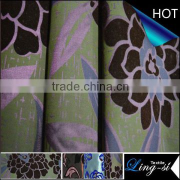 Flocked Nylon/Polyester Taffeta Fabric for Cushion