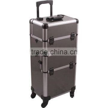 4-Wheel 2-in-1 Rolling Makeup Case With Easy-Slide and Extendable Trays, Includes Removable Tray and Extra Lid, 31-Inch, Smooth photo-4