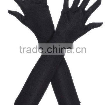 Long elegant opera satin gloves for women