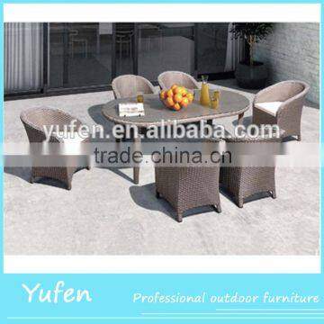 guangdong furniture rattan dining table sets with 6 chairs