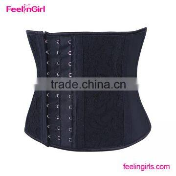 Lace 3 Rows Hooks Steel Boned Shaping Waist Cincher Corset photo-2