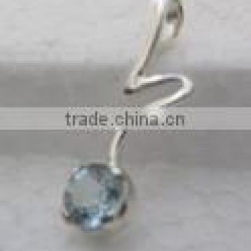 Small topaz Silver Pendant