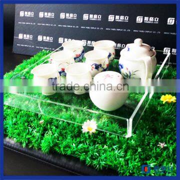 Acrylic manufacturer fruit tray tea food tray for sale