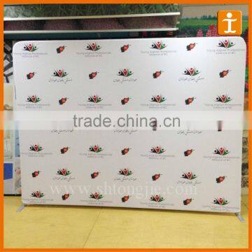 3*4 pop up banner stand,advertising banner exhibition stand with metal feet