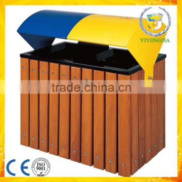 plastic wood park garden waste bin trash Eco-friedly