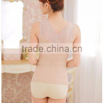2016 New Slimming Underwear Tanktop Lace Collar Vest Ladies Abdomen Chest Supporting Corset Shapewear photo-2